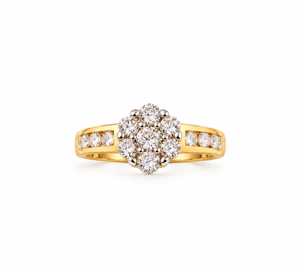Rosalind | 18ct Yellow Gold Diamond Cluster Ring