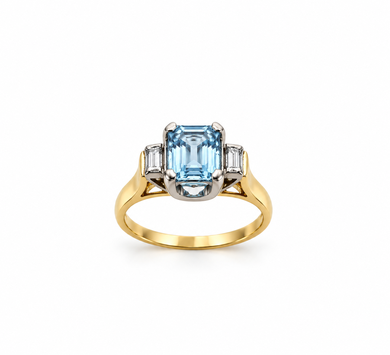 Azura | 18ct Yellow Gold Blue Gemstone & Diamond Ring
