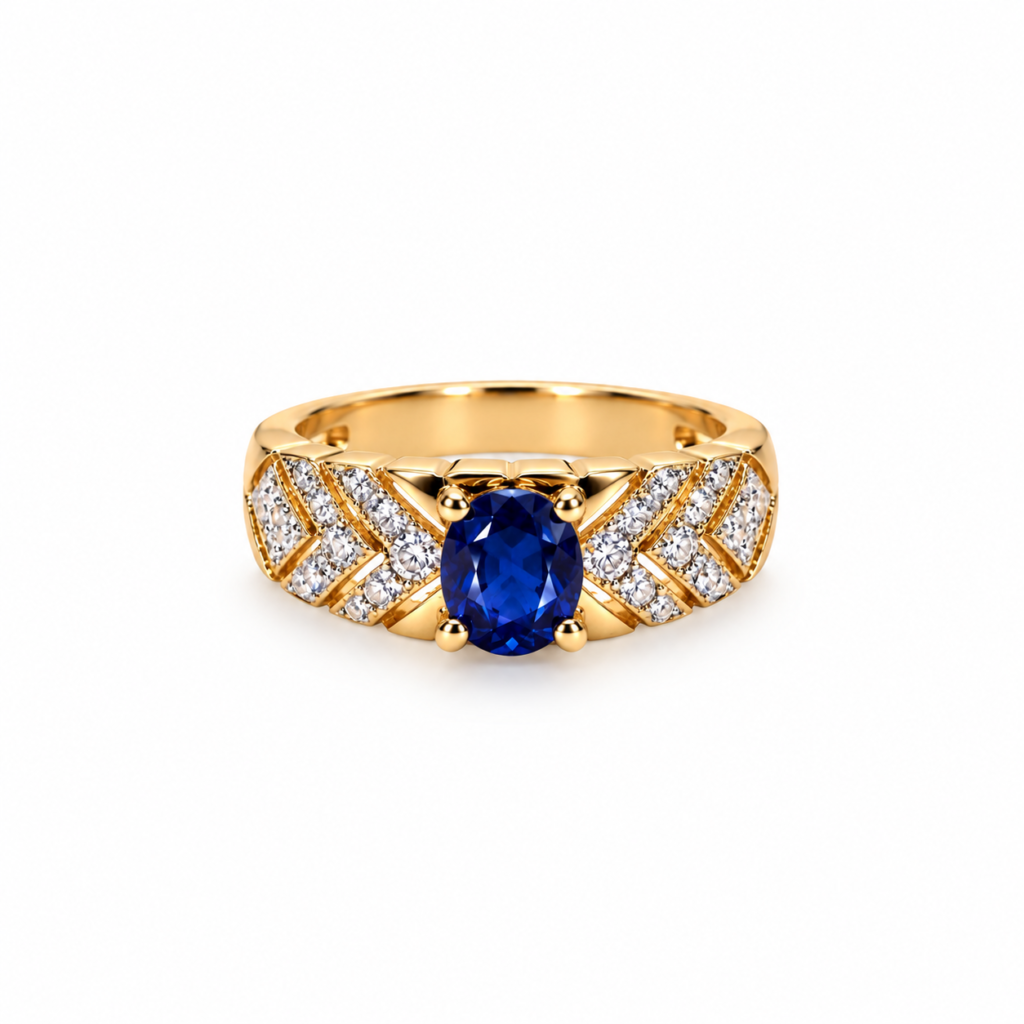Sapphire Empress | 18ct Yellow Gold Sapphire & Diamond Ring