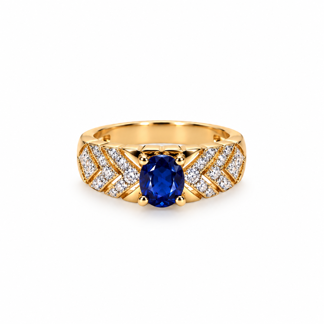 Sapphire Empress | 18ct Yellow Gold Sapphire & Diamond Ring