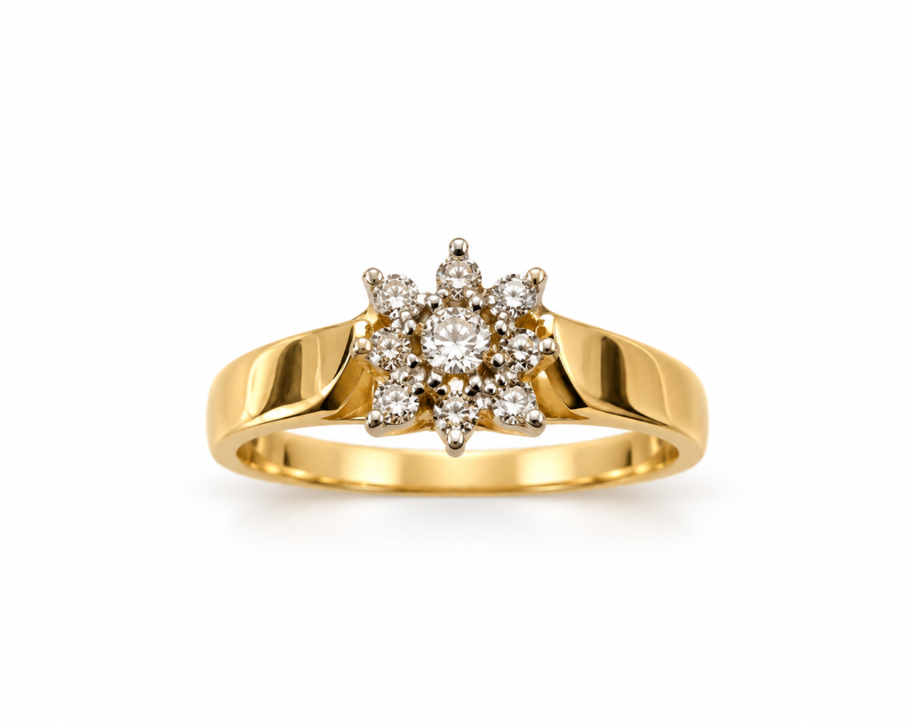 Isadora | 18ct Yellow Gold Diamond Cluster Ring
