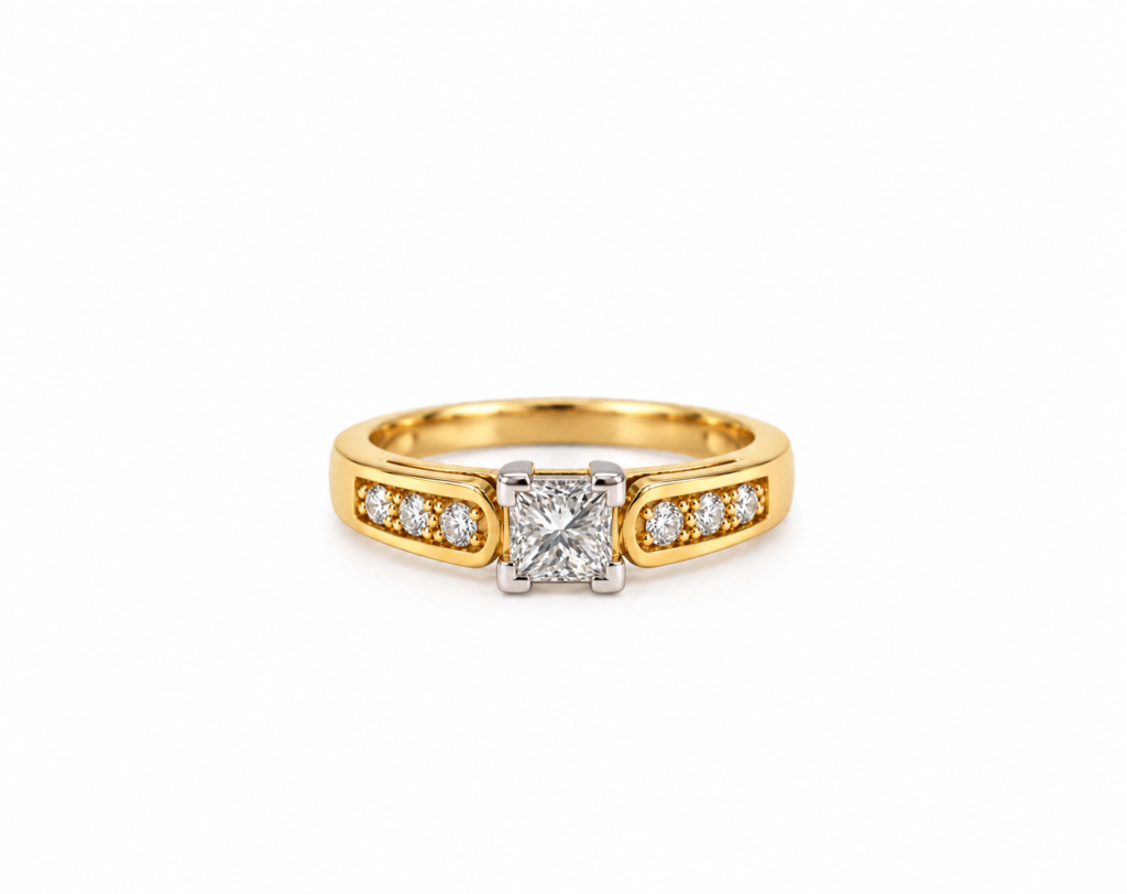Juliette | 18ct Yellow Gold Princess Cut Diamond Ring