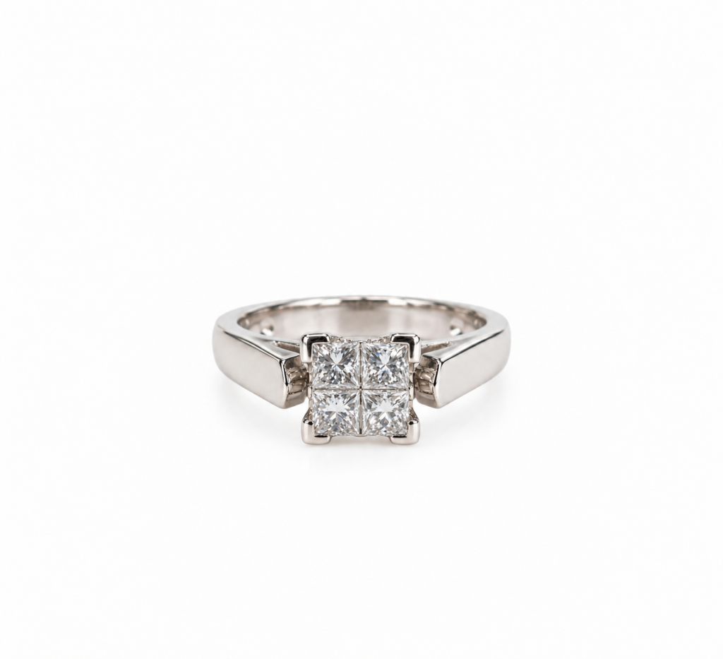 Celestine | 18ct White Gold Diamond Cluster Ring