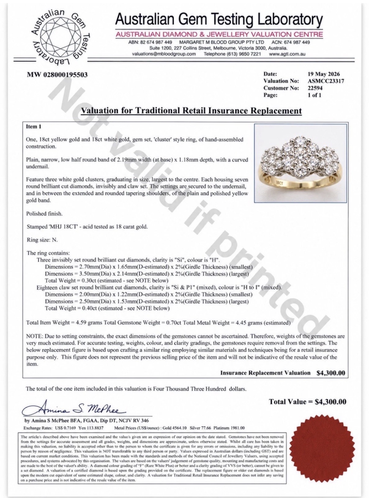 Anastasia | 18ct Yellow Gold Diamond Floral Cluster Ring - Image 2