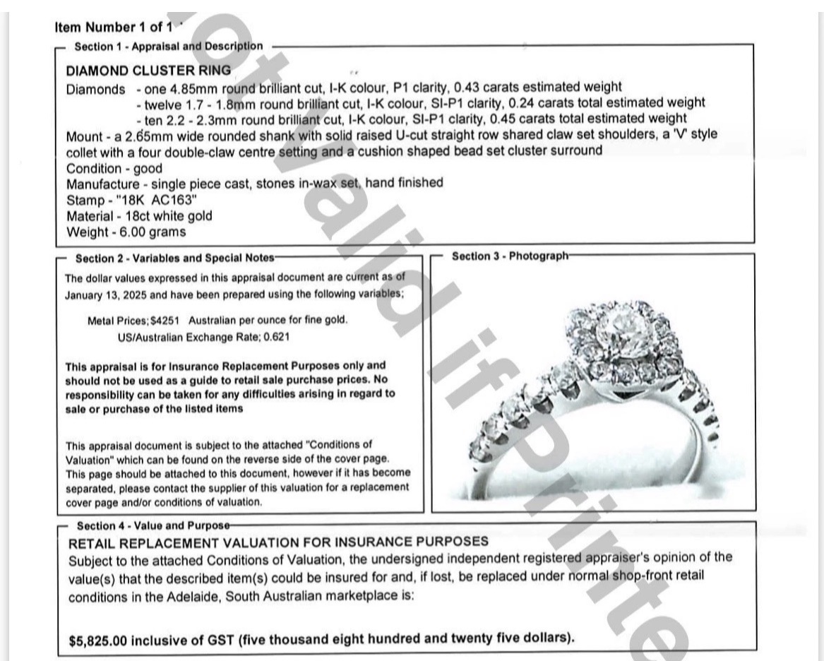 Arabella | 18ct White Gold Diamond Halo Ring - Image 2
