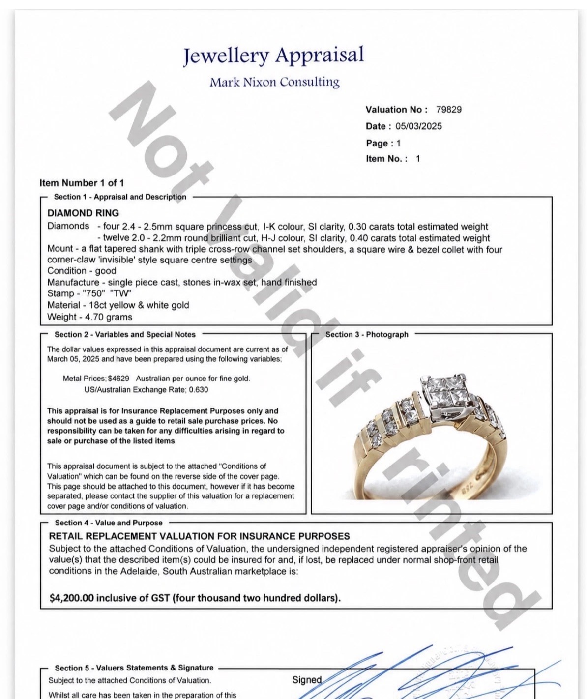 Victoria | 18ct Yellow Gold Princess Cut Diamond Cluster Ring - Image 2